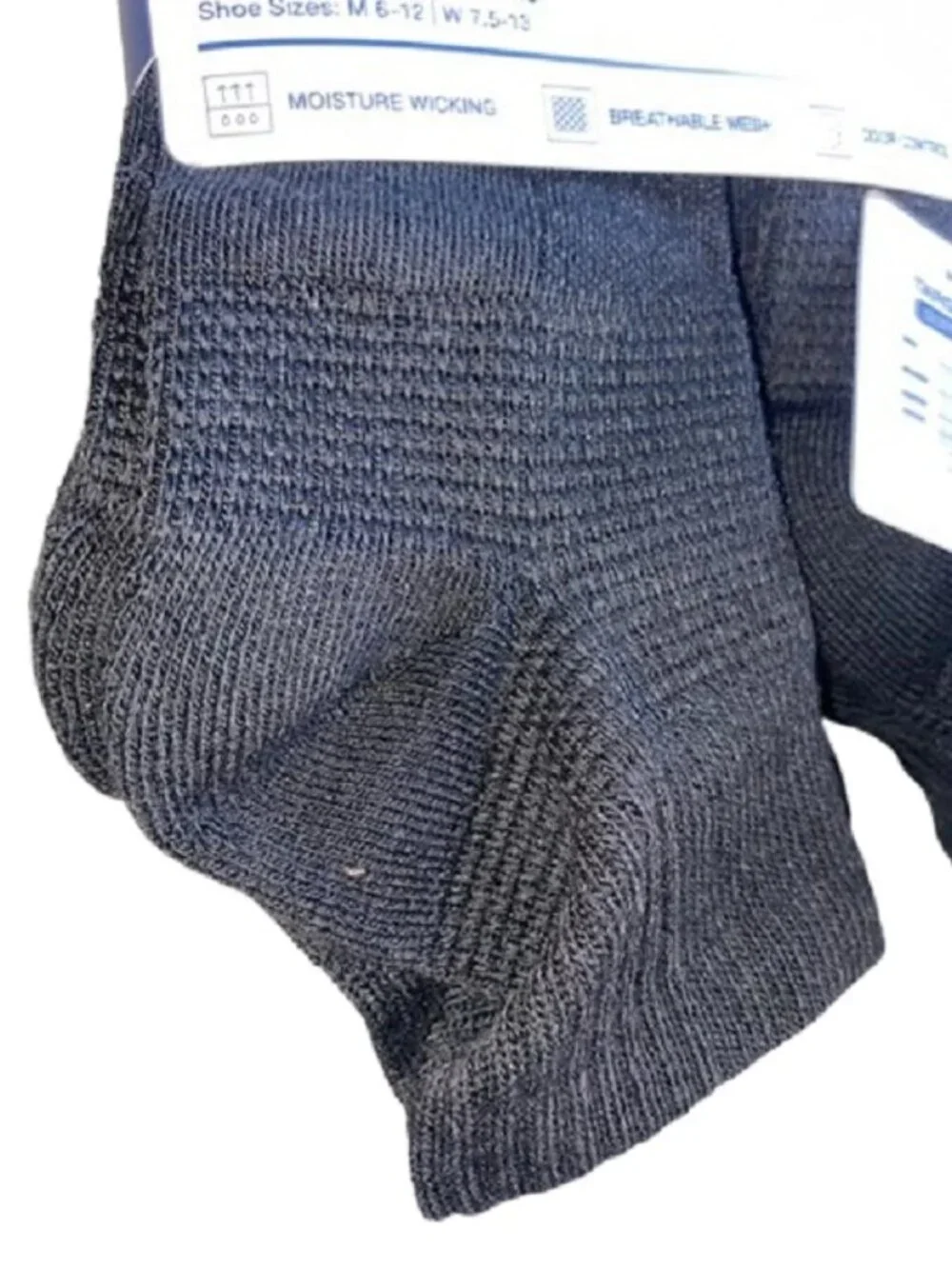 GAP 6 Pair Men's Black Cushioned Quarter Socks, Odor Control